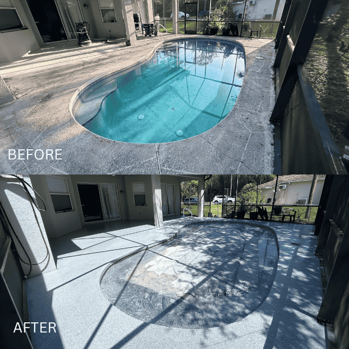 Floor cleaning - before and after image
