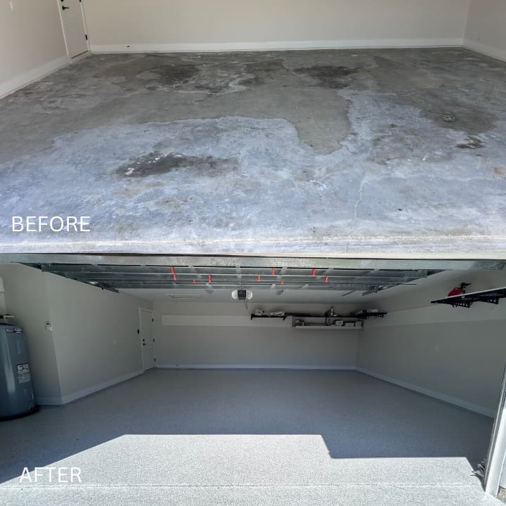 Floor cleaning - before and after image