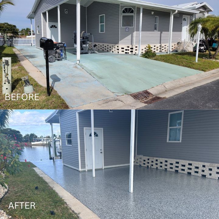 Floor cleaning - before and after image one