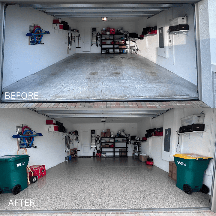 Floor cleaning - before and after image