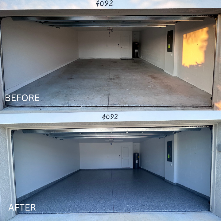 Floor cleaning - before and after image