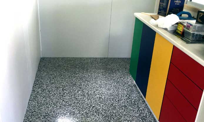 Kitchen clean floor